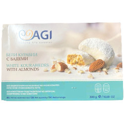 White Cookies with Almonds 280g Agi