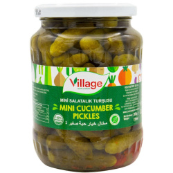 Mini Cucumber Pickles Cornishon 720ml Village